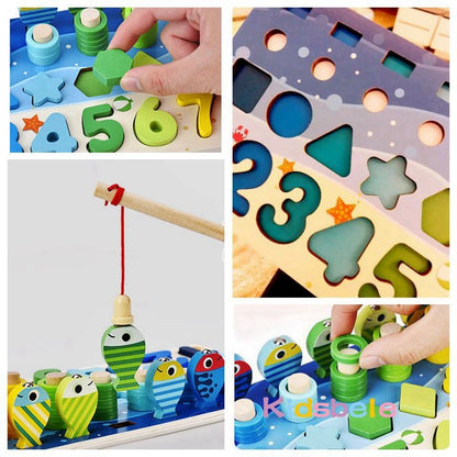 Wooden Puzzle Fishing Toy