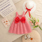 Checkered Breathable Suspender Dress