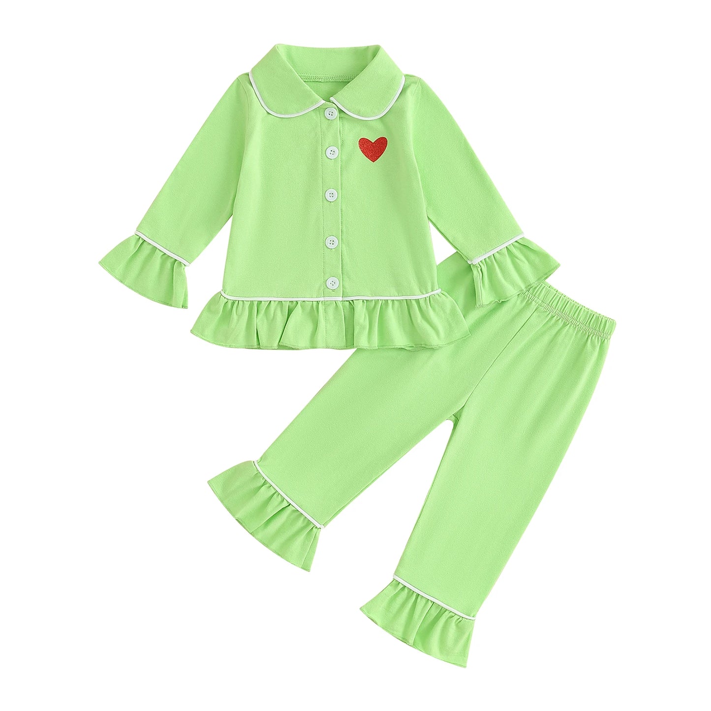 2 Piece Girl Long Sleeve Pajama Set
