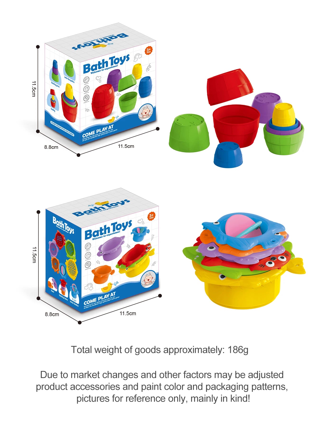 Stacking Cups Bath Toy