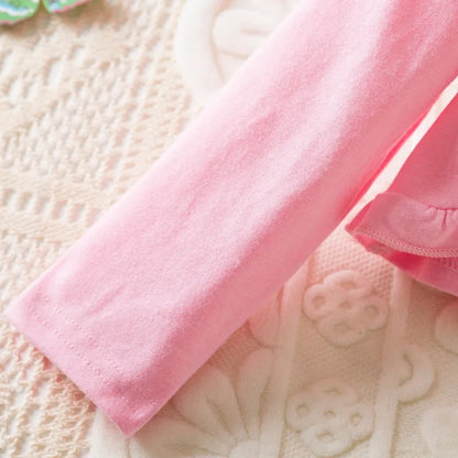 Butterfly Dress + Pink Long Sleeve Coat