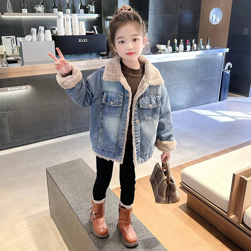 Fur Lined Winter Demin Jacket