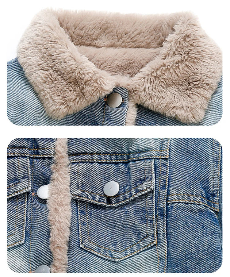 Fur Lined Winter Demin Jacket