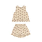 Flower 2 Piece Tank Top and Shorts