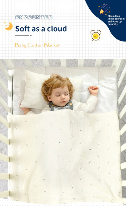 Cotton Knit Baby Blanket