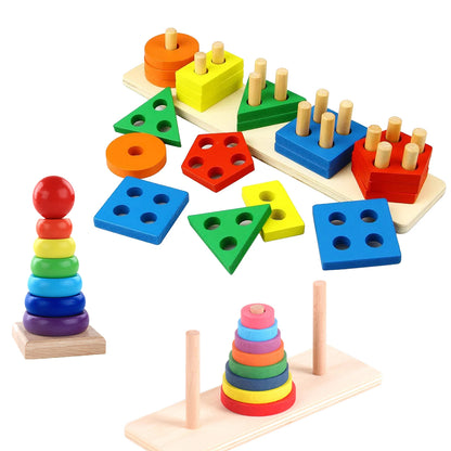 Baby Wooden Stacking Ring Toy
