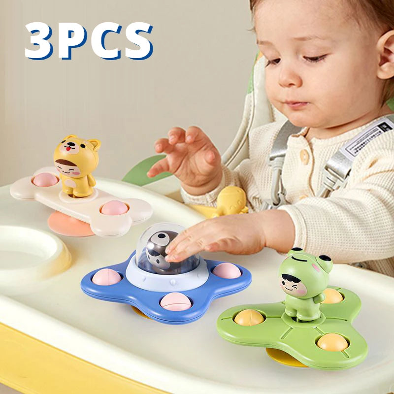 Suction Cup Fidget Spinner Rattles 3pc Set