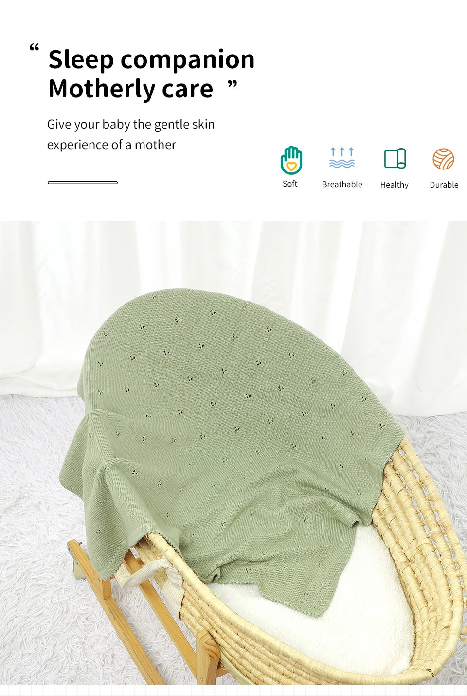 Cotton Knit Baby Blanket