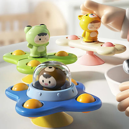Suction Cup Fidget Spinner Rattles 3pc Set