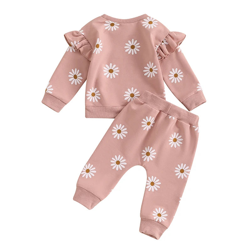 Floral Print Sweatshirt/Sweatpant Set