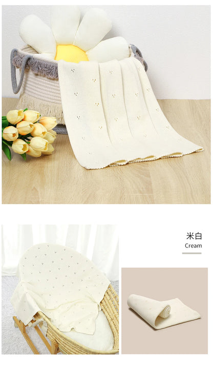 Cotton Knit Baby Blanket