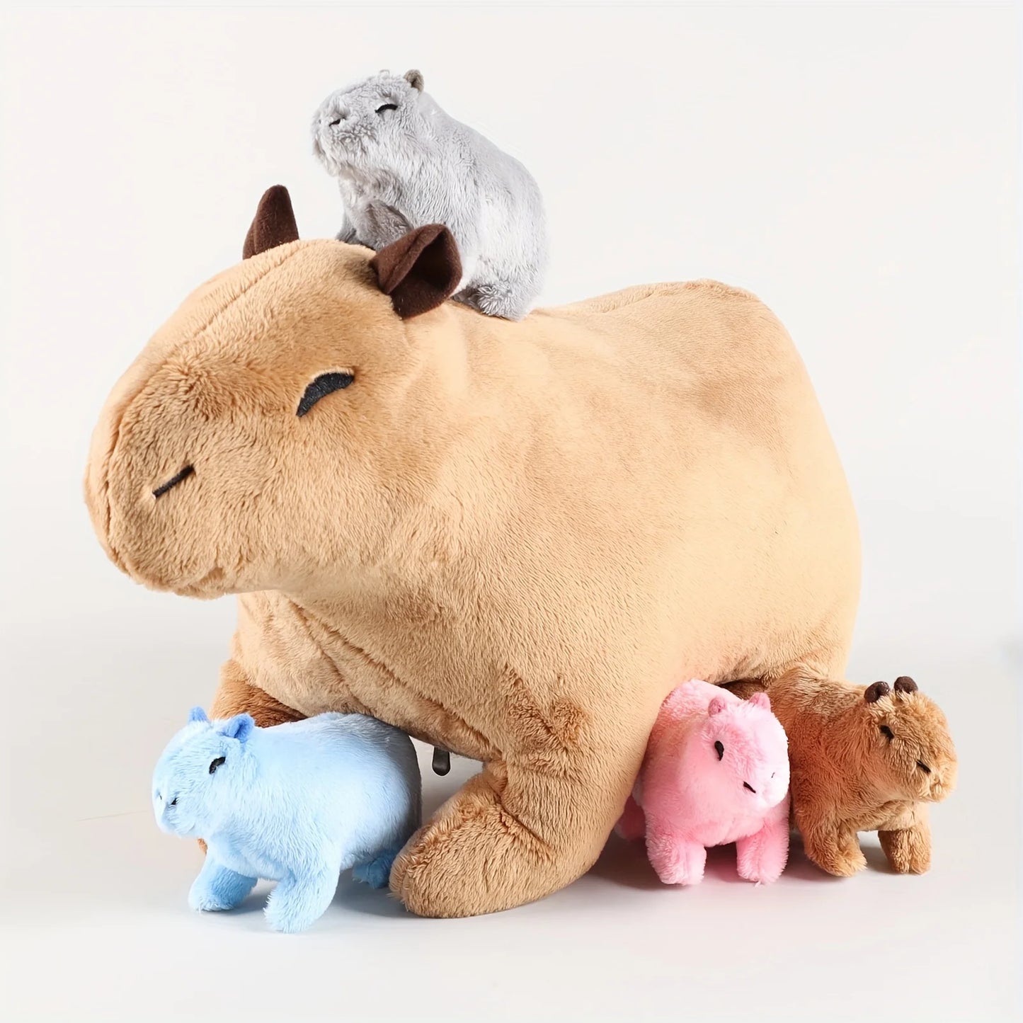 Capybara With 4 Babies Stuffed Animal