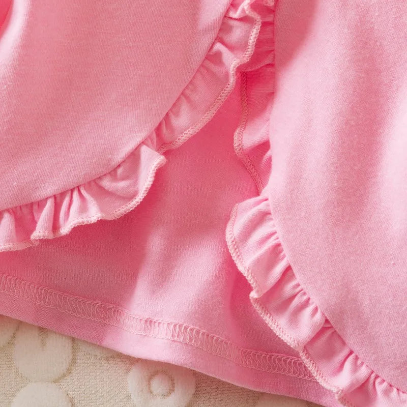Butterfly Dress + Pink Long Sleeve Coat