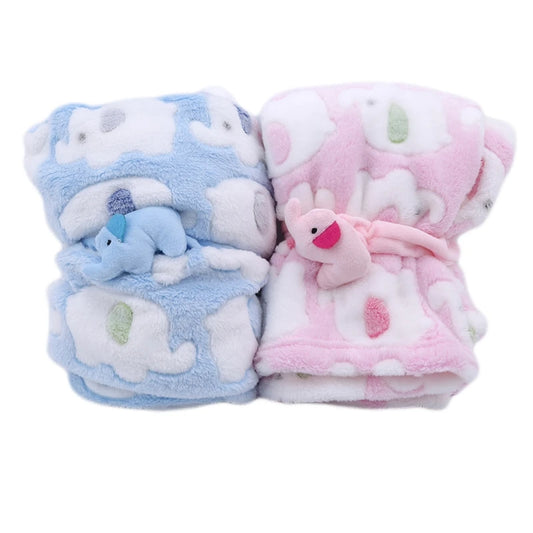 Cartoon Baby Blanket Cute Elephant