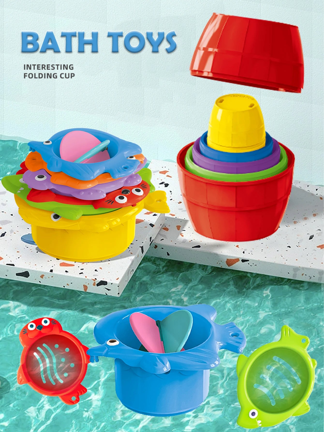 Stacking Cups Bath Toy