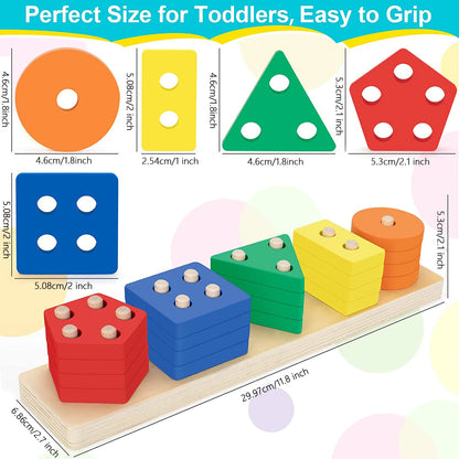 Baby Wooden Stacking Ring Toy