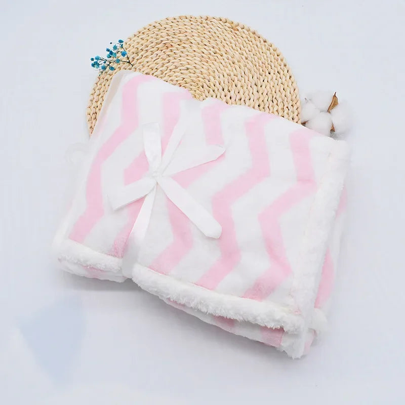 Baby Blanket Warm Fleece Abstract Design