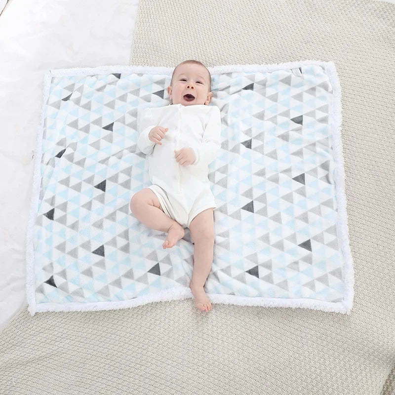 Baby Blanket Warm Fleece Abstract Design