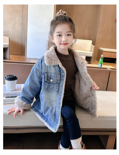 Fur Lined Winter Demin Jacket