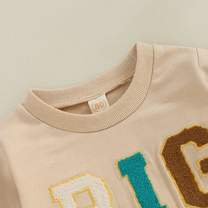 Boy Crewneck Letter Print Sweatshirt