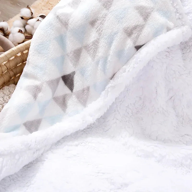 Baby Blanket Warm Fleece Abstract Design