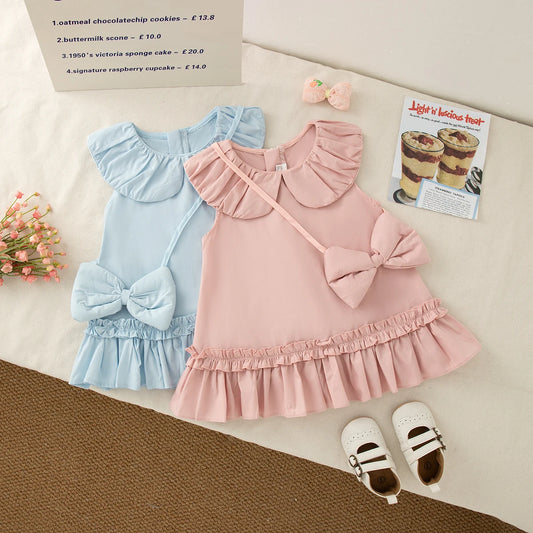 Pink/Blue Dress with Bow
