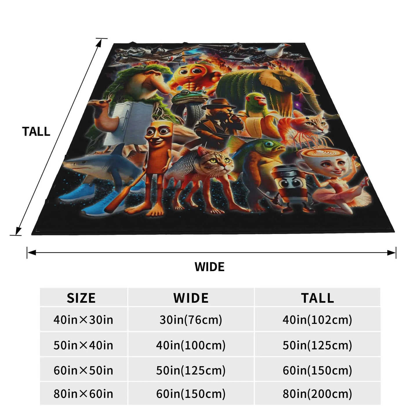 Italian Brainrot Soft Blanket