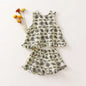 Flower 2 Piece Tank Top and Shorts