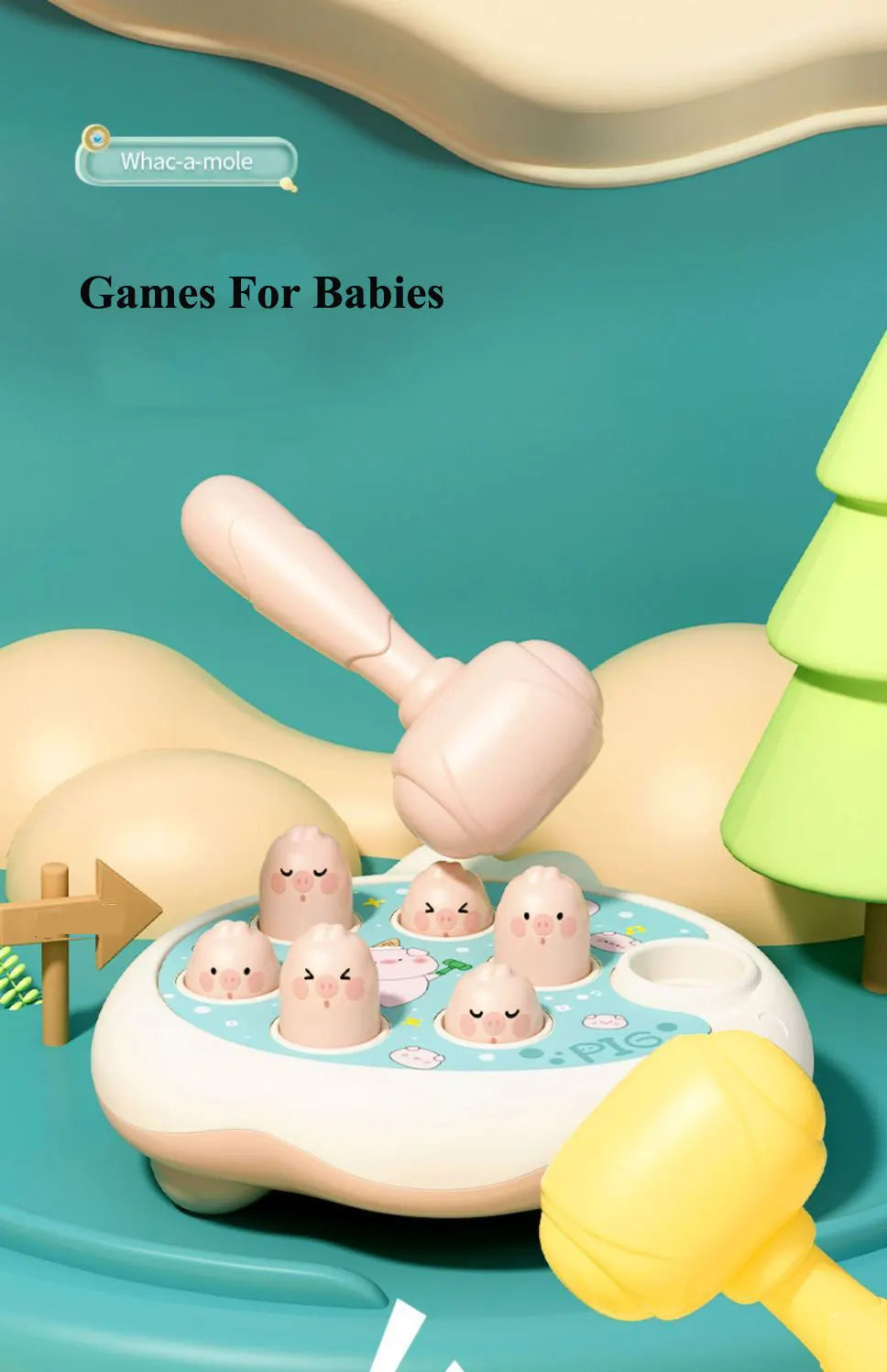 Duck/Frog/Pig Baby Toy with Hammer