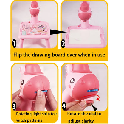 Children LED Projector Drawing Table