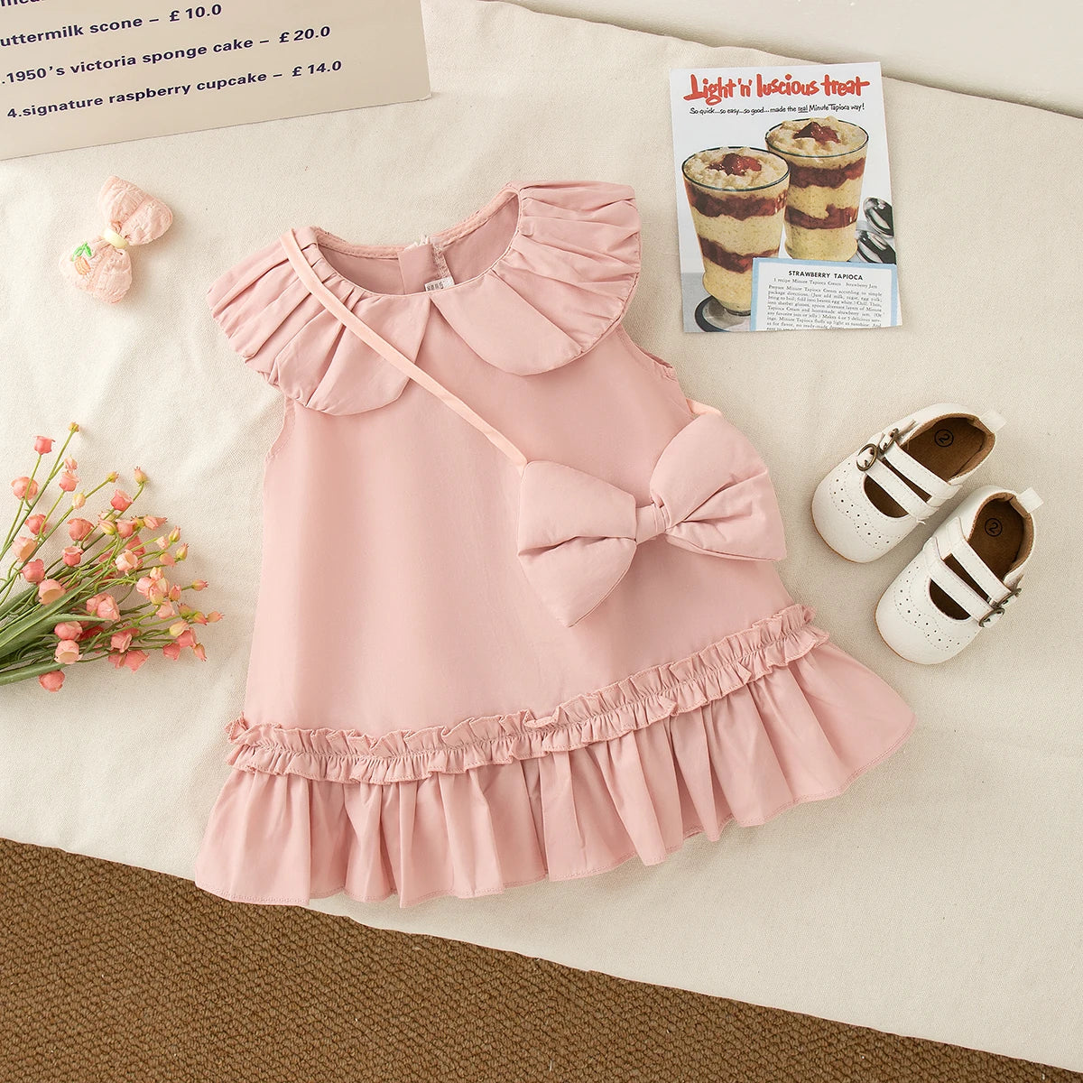 Pink/Blue Dress with Bow