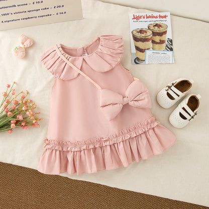 Pink/Blue Dress with Bow