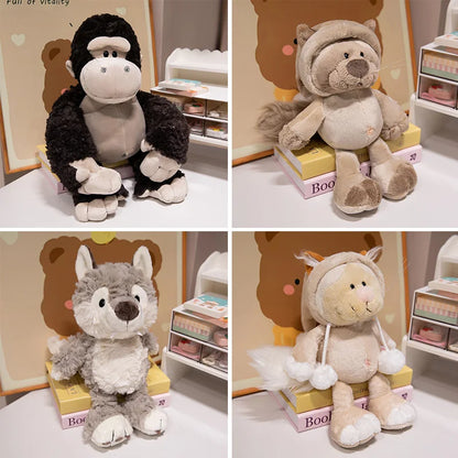 Cat, King Kong, Wolf Stuffed Animal