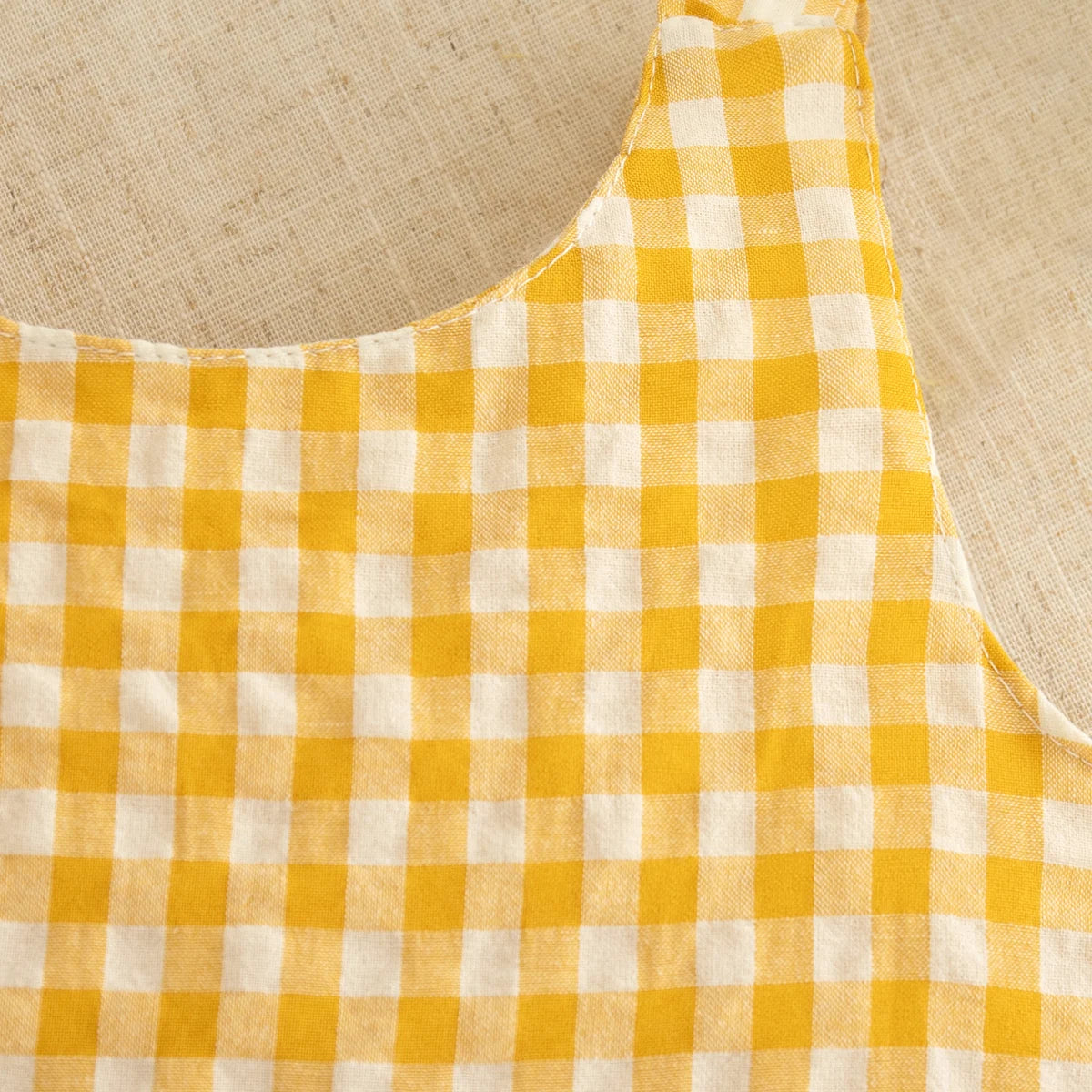 Checkered Breathable Suspender Dress