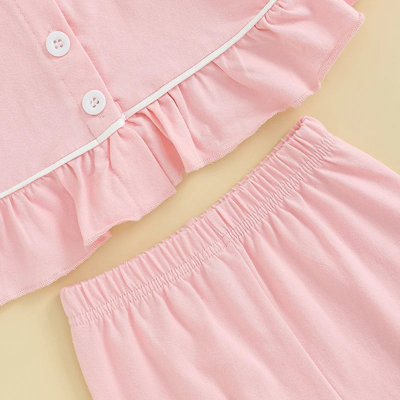 2 Piece Girl Long Sleeve Pajama Set