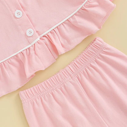 2 Piece Girl Long Sleeve Pajama Set
