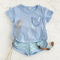 2 Piece Shirt and Stripe Shorts