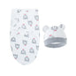 Baby Blanket & Hat Set Cartoon Printed