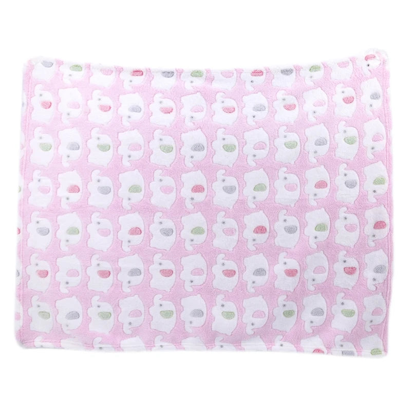 Cartoon Baby Blanket Cute Elephant