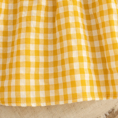 Checkered Breathable Suspender Dress