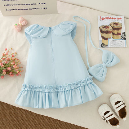 Pink/Blue Dress with Bow