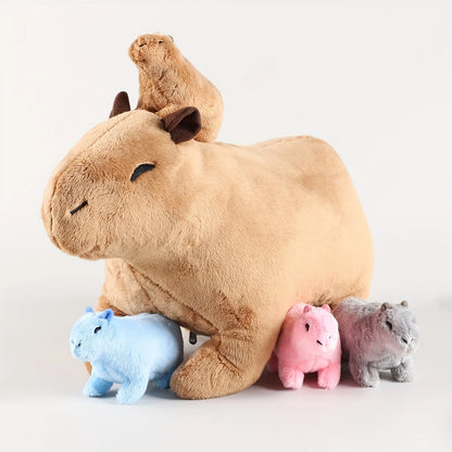 Capybara With 4 Babies Stuffed Animal