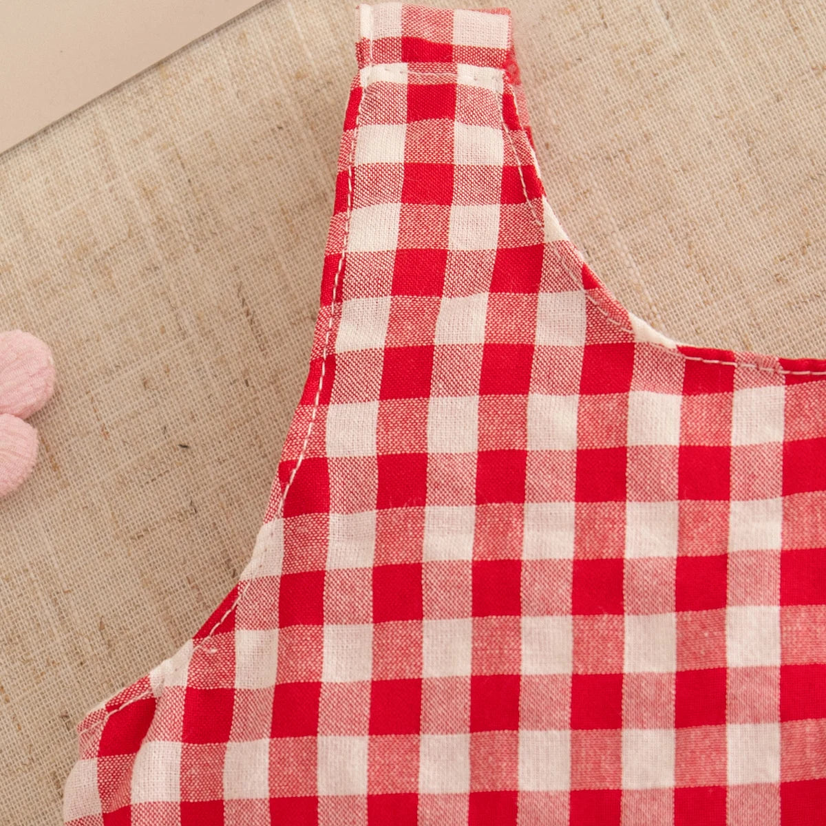 Checkered Breathable Suspender Dress