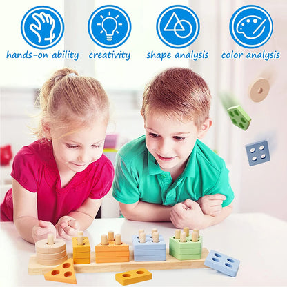 Baby Wooden Stacking Ring Toy