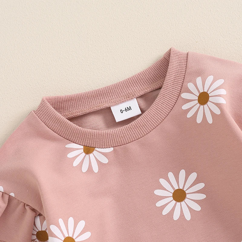Floral Print Sweatshirt/Sweatpant Set