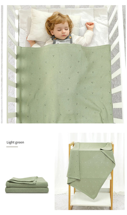 Cotton Knit Baby Blanket