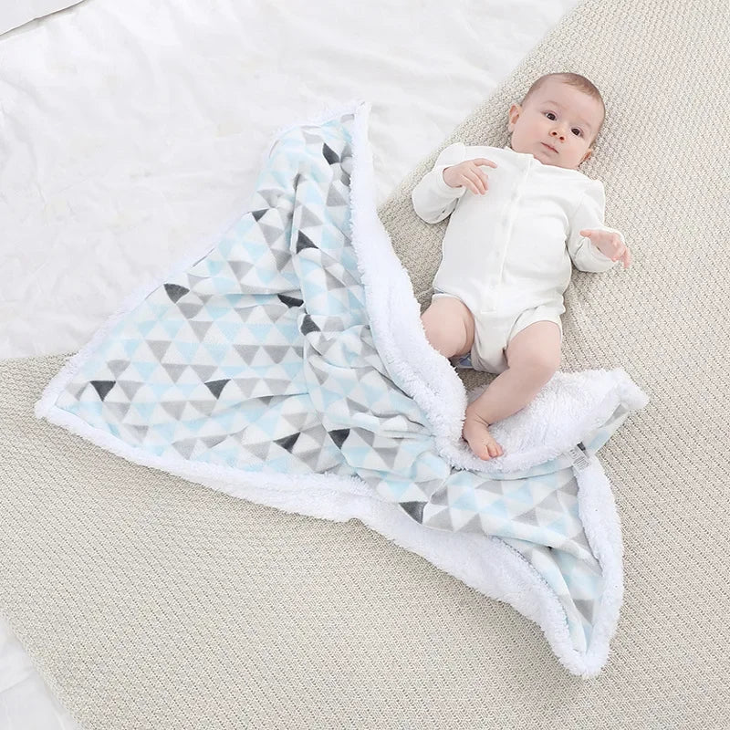 Baby Blanket Warm Fleece Abstract Design