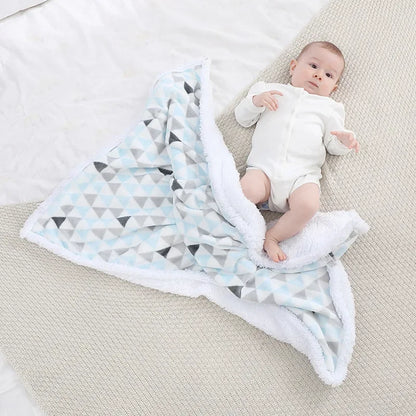Baby Blanket Warm Fleece Abstract Design