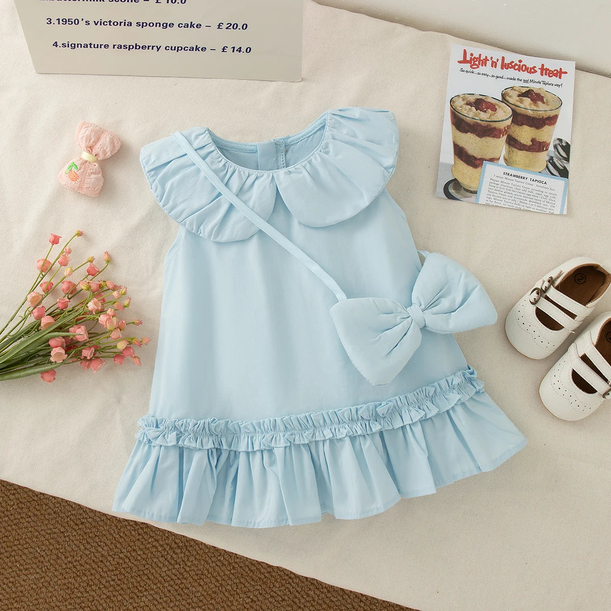 Pink/Blue Dress with Bow