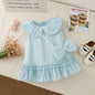 Pink/Blue Dress with Bow